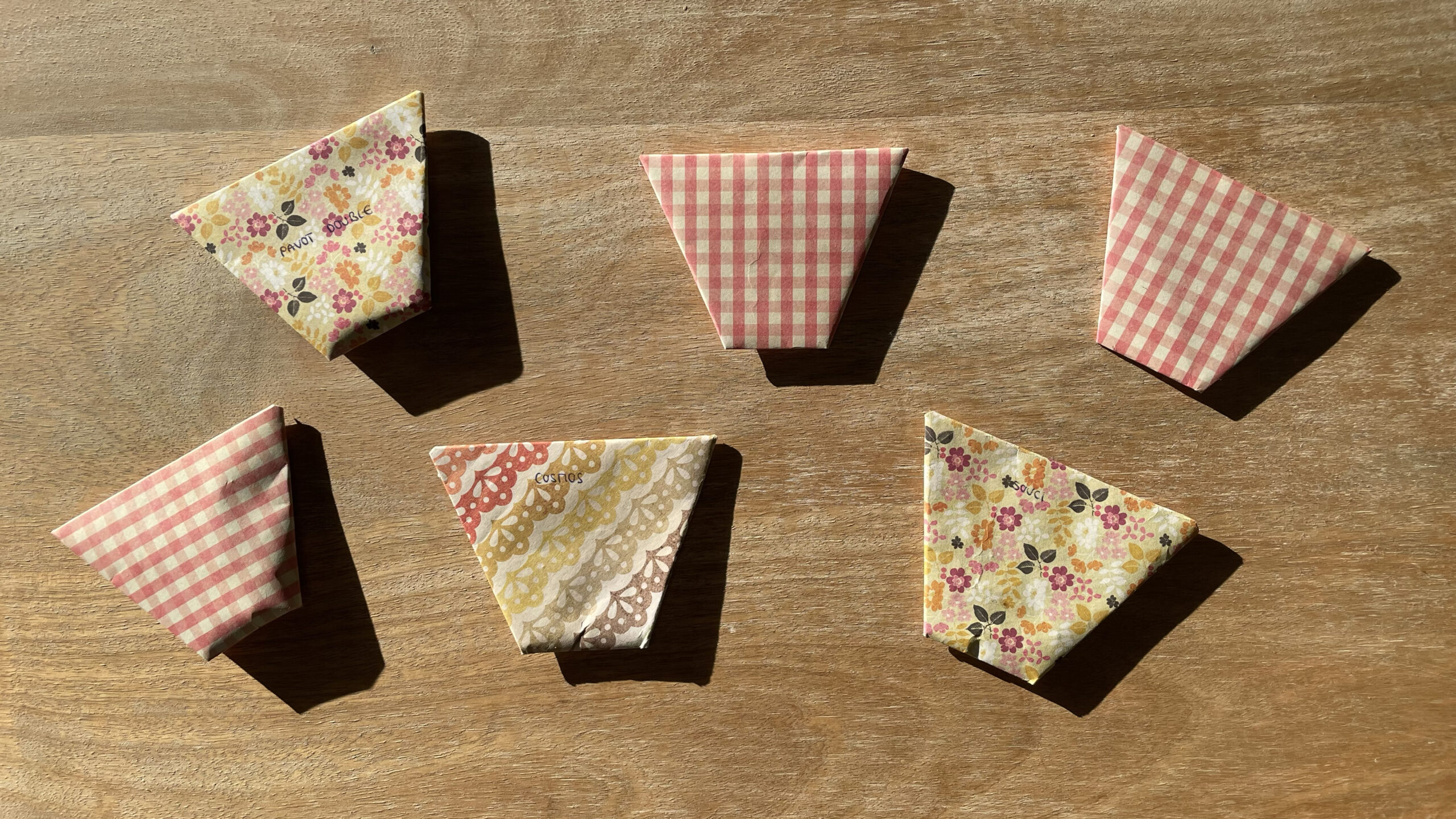 Fabriquer des sachets de graines : pliage origami n°1