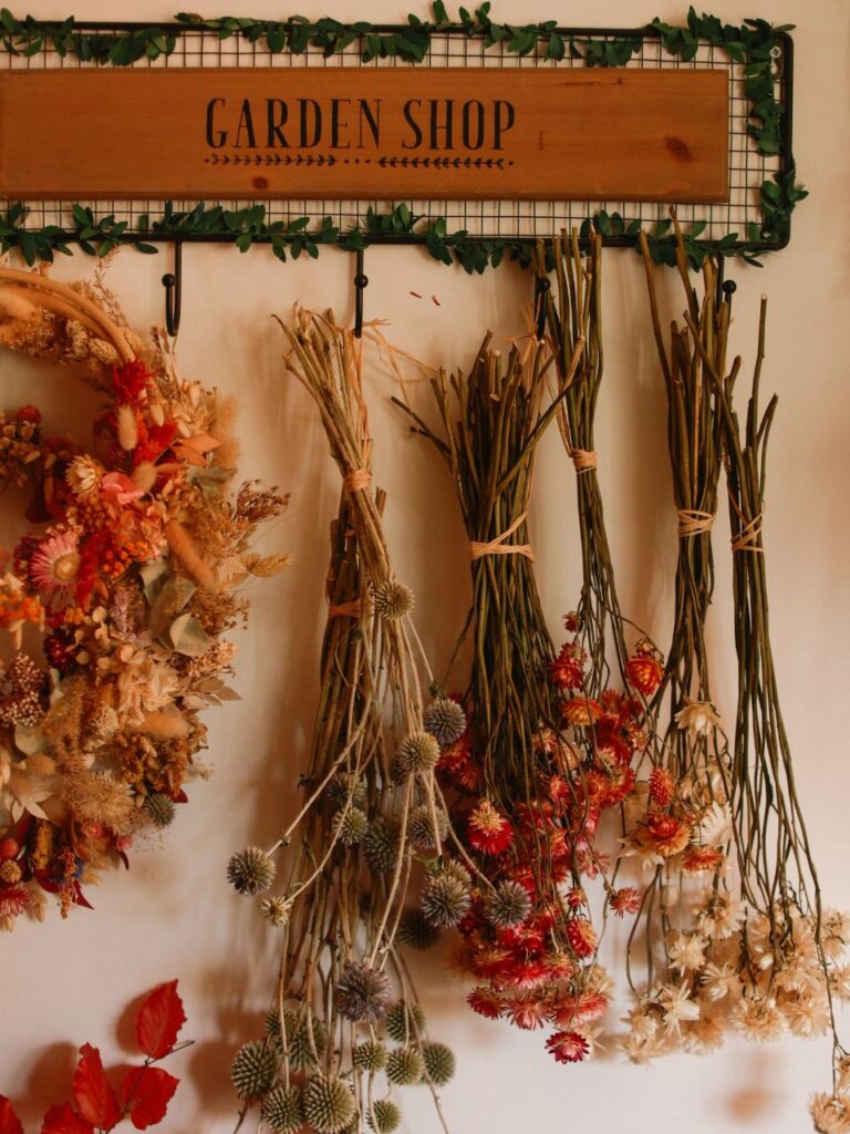 Le séchage des fleurs à l'air libre