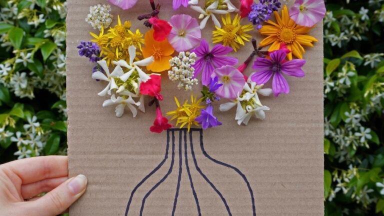 DIY – Créer un vase en carton pour cueillir des fleurs en balade