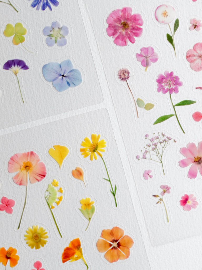 Autocollants stickers fleuris Chemin des Marettes